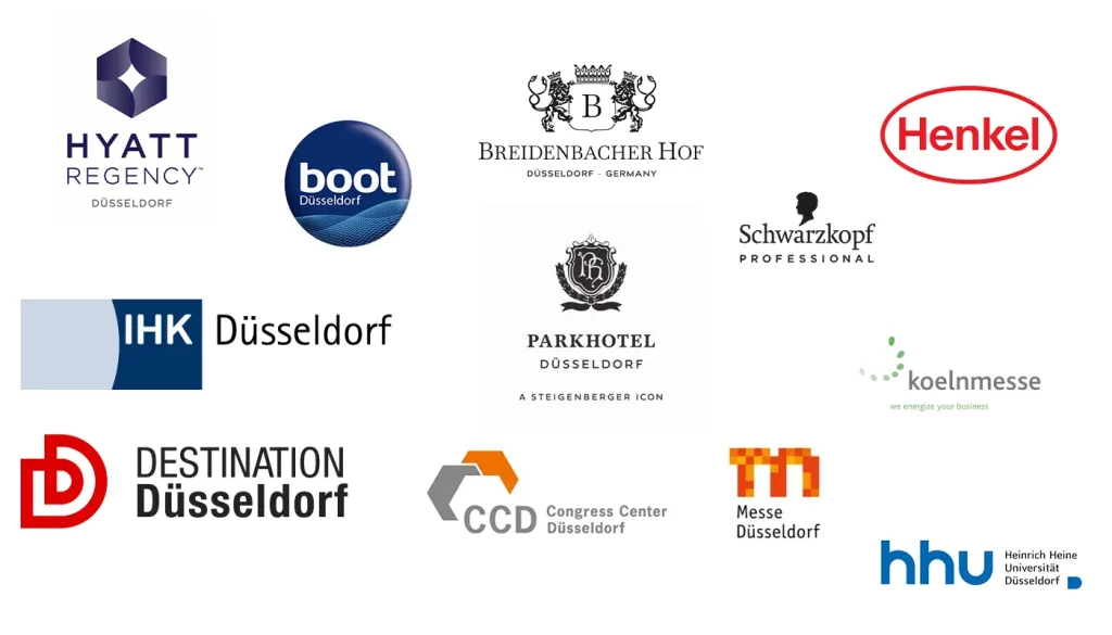 Logos Firmen Zusammenarbeit aus Düsseldorf Eventfotografie